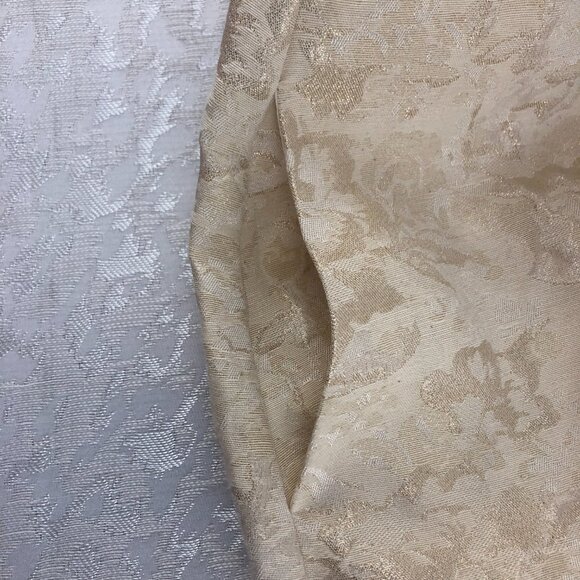 Jennifer Lopez Elegant Cream Shimmering Floral Sleeveless Midi Prom Dress Size 8 - Picture 11 of 16